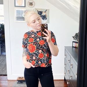 Zara Boxy Floral T-shirt